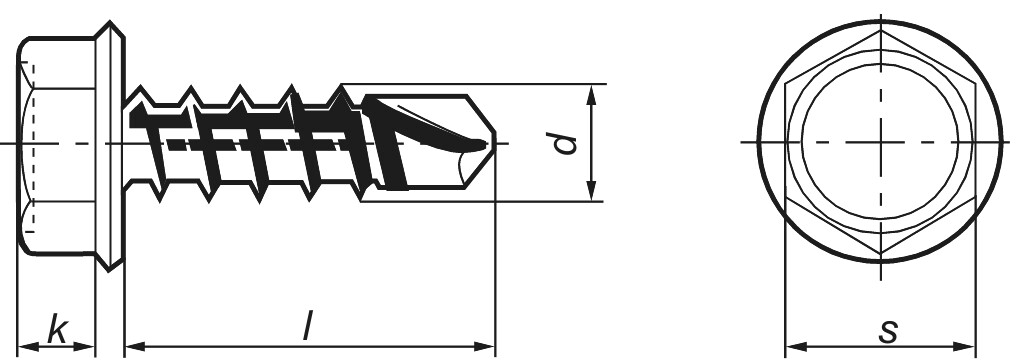DIN 7504  St 4,2 x  13  K  verzinkt (Kopf: nach DIN 6928)